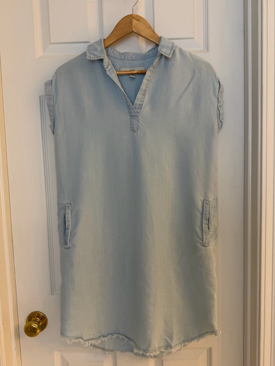 Thread & Supply Dresses & Skirts - Thread & Supply Light Blue Chambray Sleeveless Shirt Dress Tunic XS